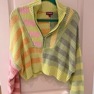 Staud Cropped Hampton Sweater